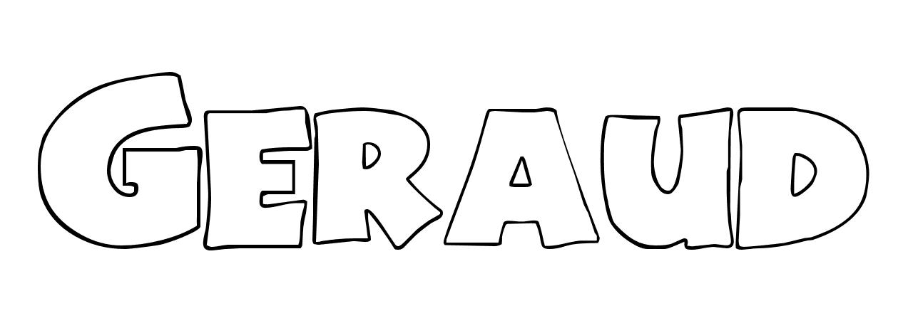 Coloriage Geraud - Prénom à imprimer