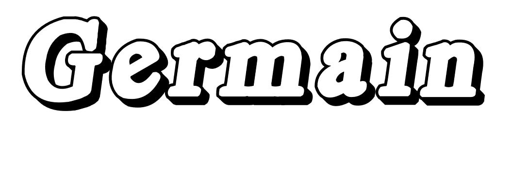 Coloriage Germain - Prénom à imprimer