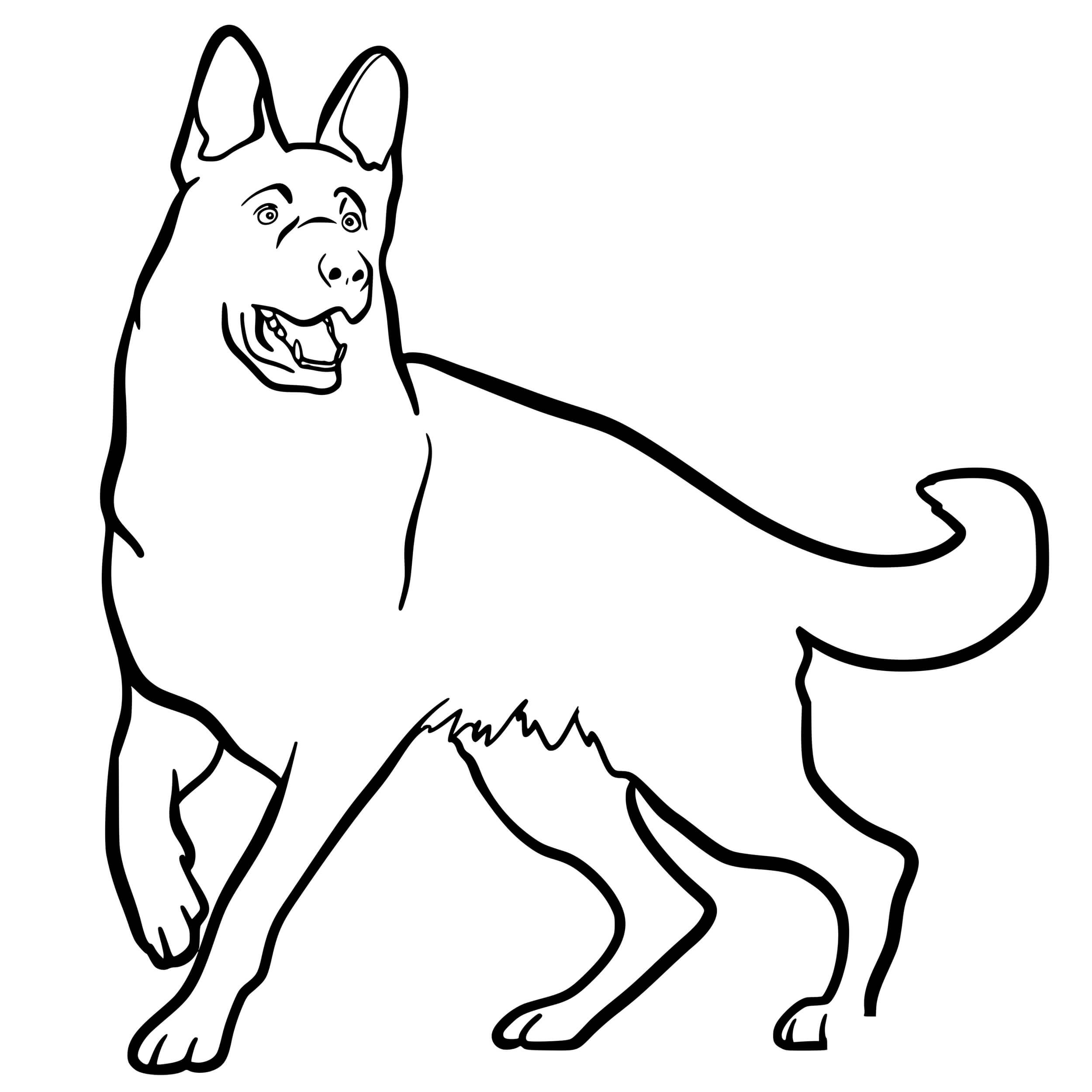 Coloriage German Shepherd Dog - Chien à imprimer