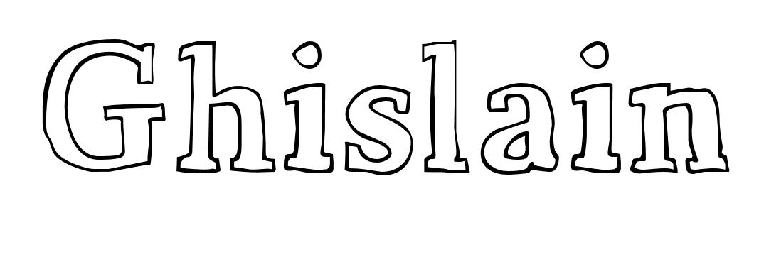 Coloriage Ghislain - Prénom à imprimer