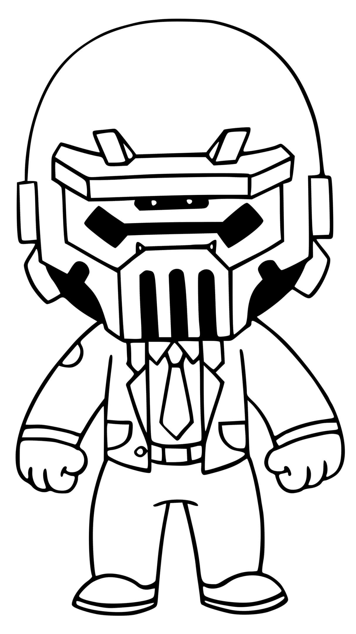 Coloriage Ghost Brutus Fortnite - Fortnite à imprimer