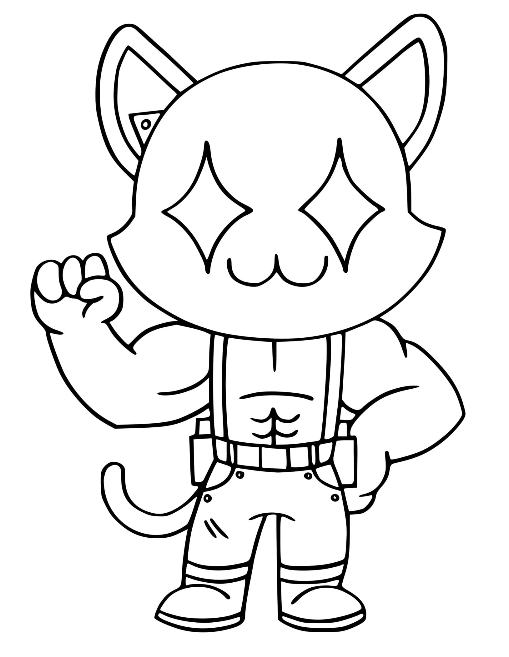 Coloriage Ghost Meowscles - Fortnite à imprimer