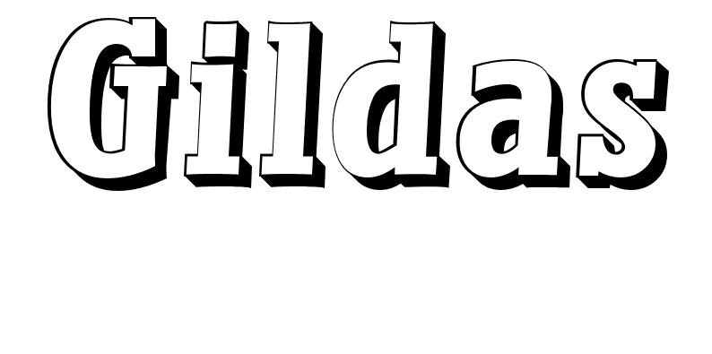 Coloriage Gildas - Prénom à imprimer