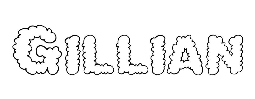 Coloriage Gillian - Prénom à imprimer