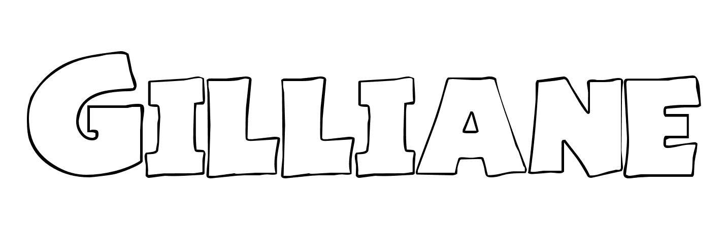 Coloriage Gilliane - Prénom à imprimer