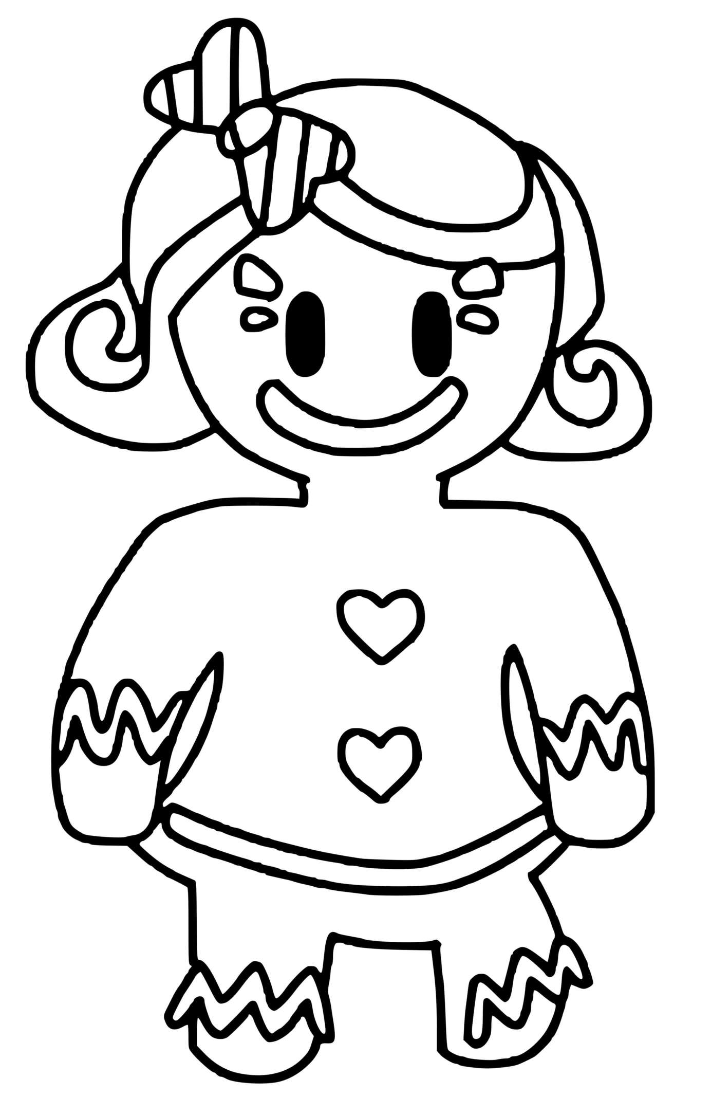 Coloriage Gingerbread Gal Stumble Guys - Stumble guys à imprimer