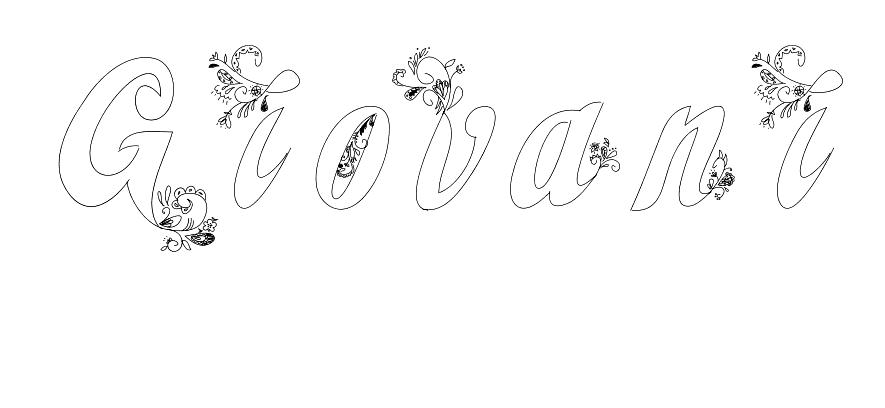 Coloriage Giovani - Prénom à imprimer