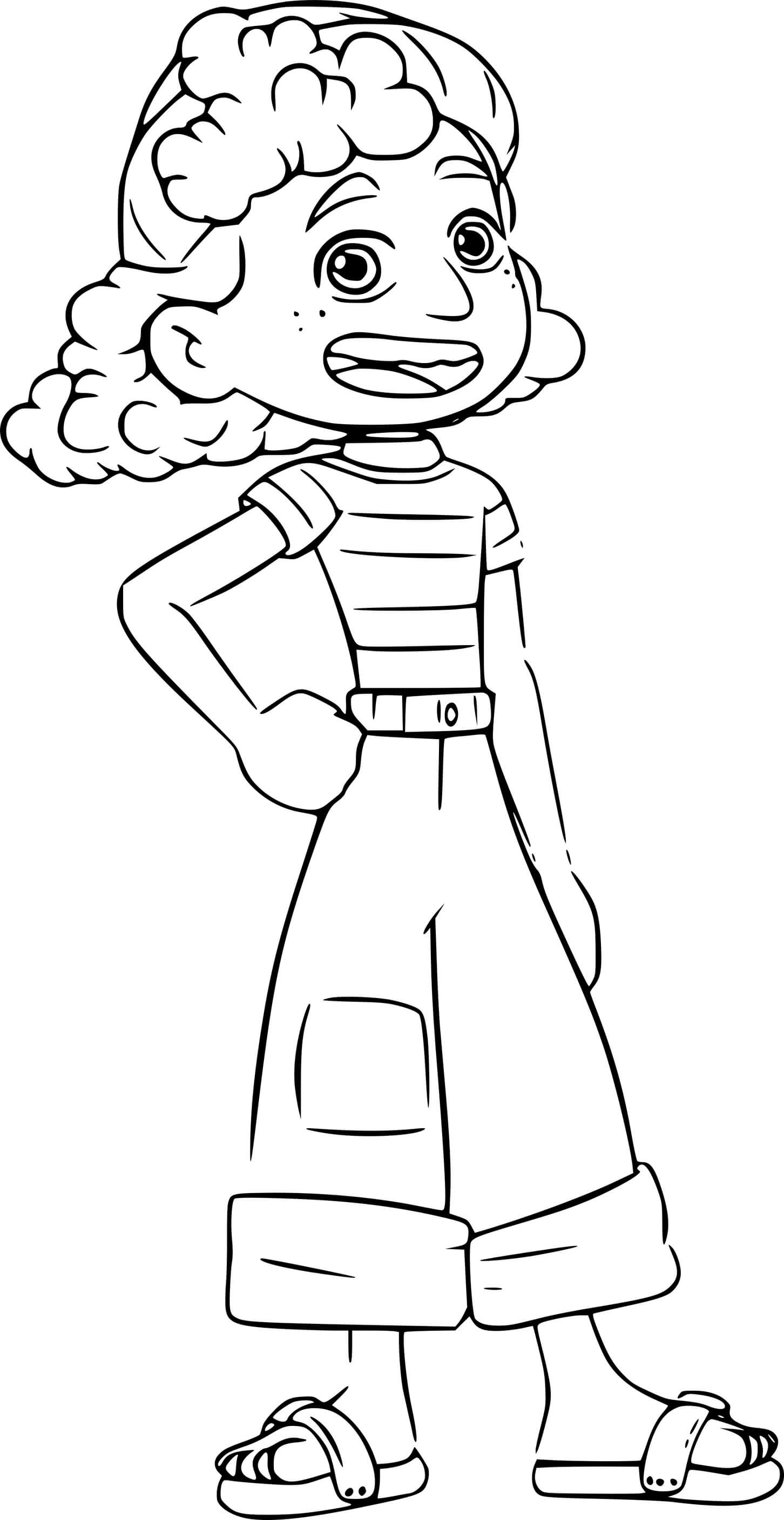 Coloriage Giulia Marcovaldo - Luca de Disney Pixar à imprimer