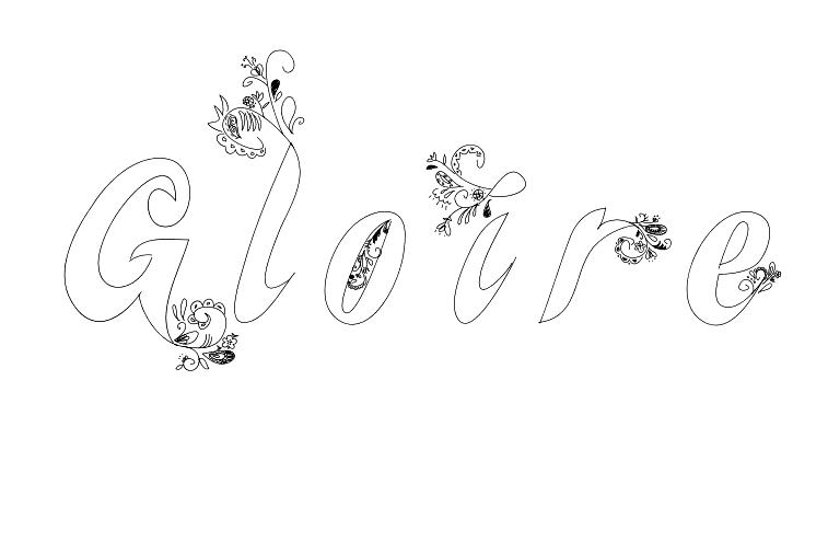 Coloriage Gloire - Prénom à imprimer