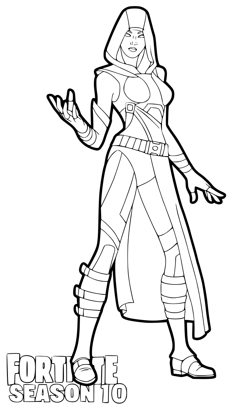 Coloriage Personnage Fortnite brillant Saison 10 - Fortnite à imprimer