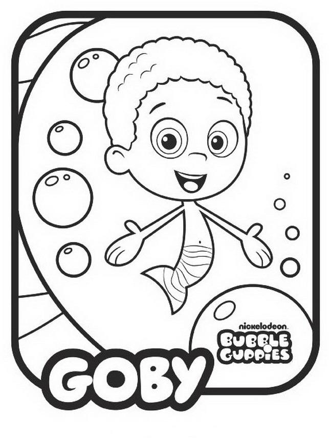 Coloriage Goby Bubble Guppies - Bubulle guppies à imprimer