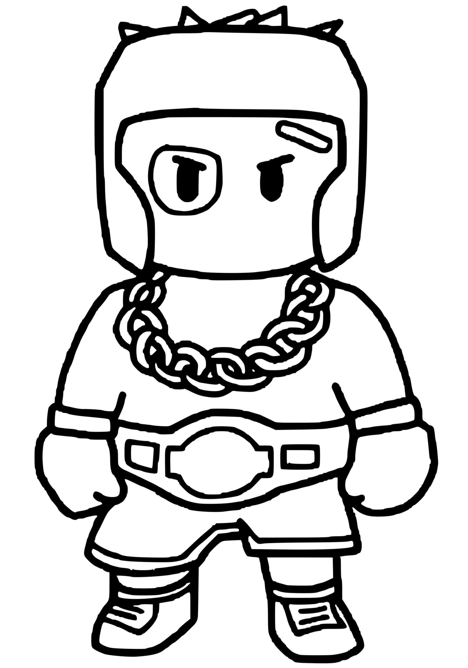 Coloriage Golden Gloves Stumble Guys - Stumble guys à imprimer