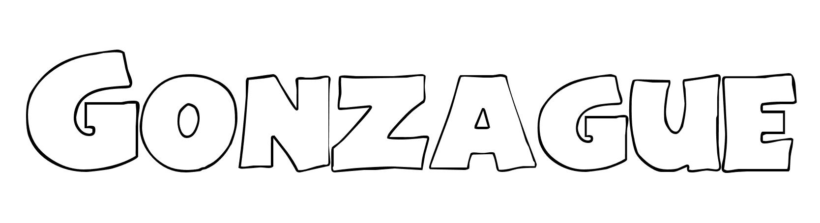 Coloriage Gonzague - Prénom à imprimer