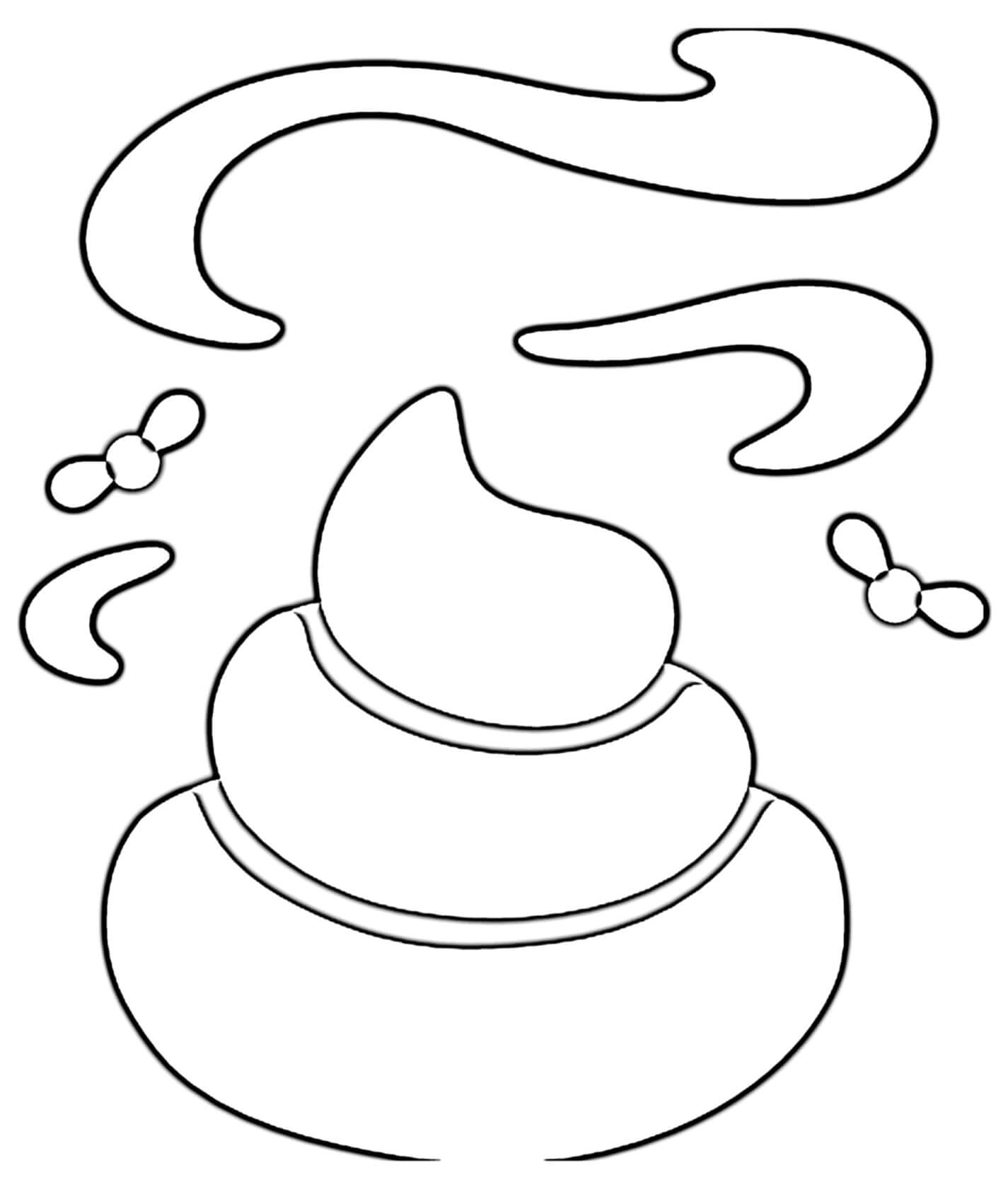 Coloriage Google Emoji Poop - Emoji à imprimer