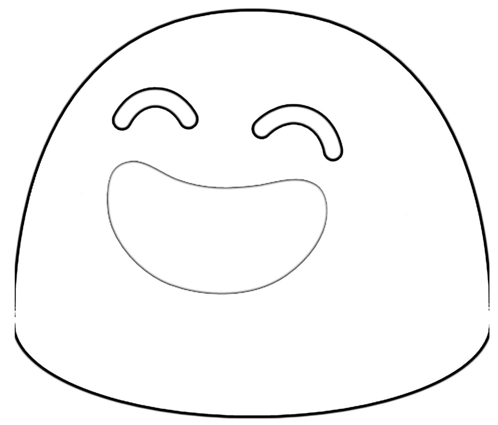 Coloriage Emoji Souriant à Remplir - Emoji à imprimer