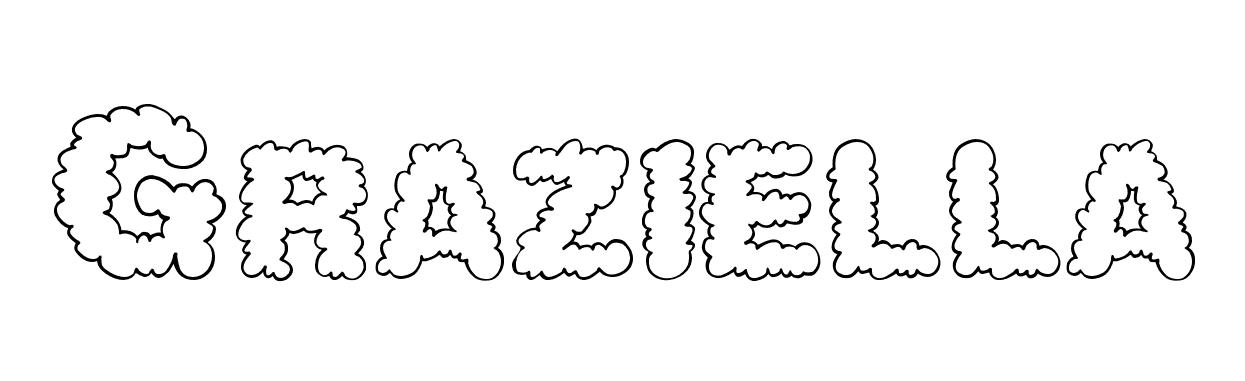 Coloriage Graziella - Prénom à imprimer