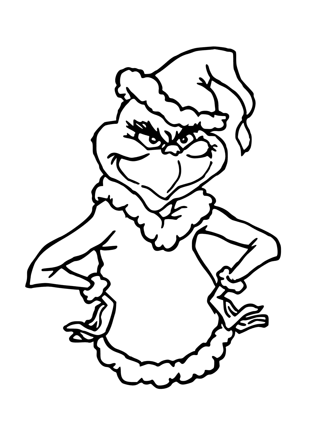 Coloriage Grinch Pas Content De La Célébration De Noël - Grinch à imprimer