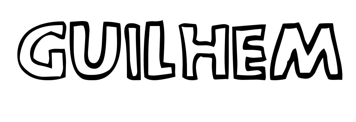 Coloriage Guilhem - Prénom à imprimer