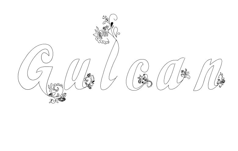 Coloriage Gulcan - Prénom à imprimer