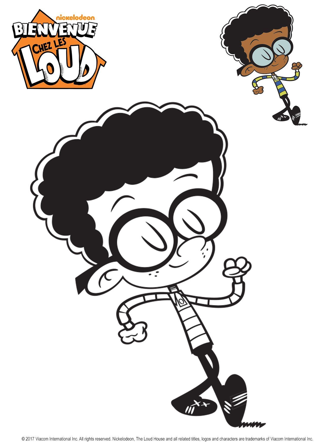 Coloriage Gulli Clyde Bienvenue Chez Les Loud - Gulli à imprimer