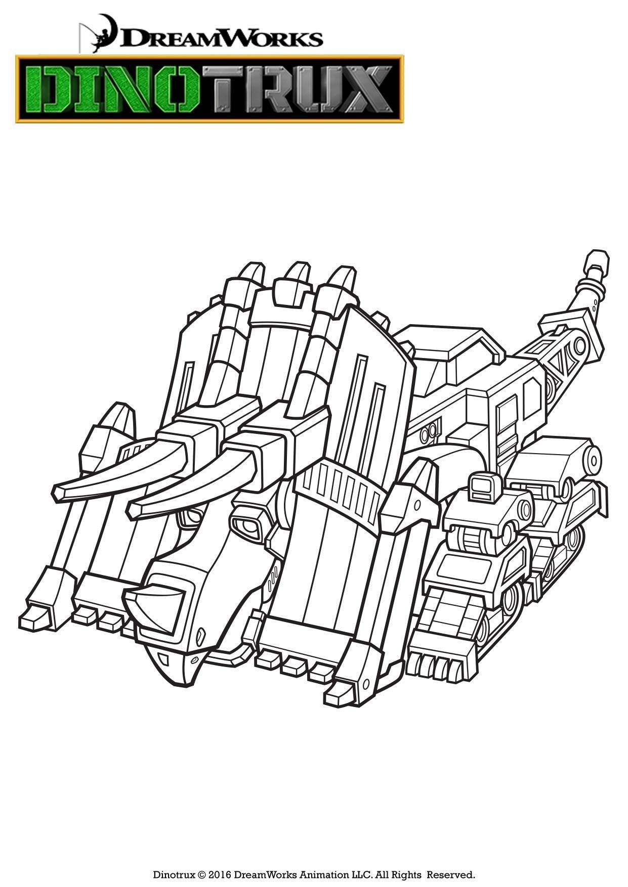Coloriage Gulli Dozer Dinotrux - Gulli à imprimer