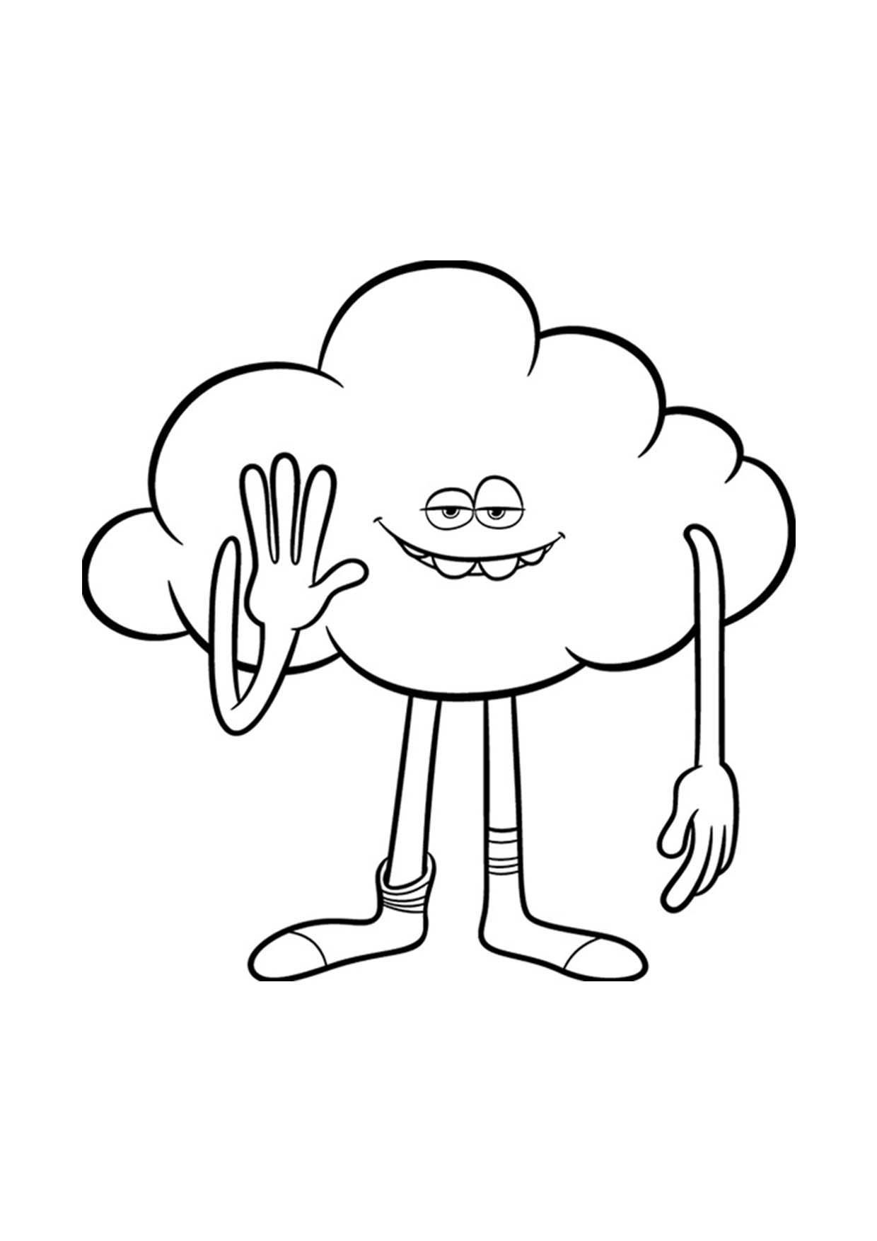 Coloriage Gulli Les Trolls Cloud Guy - Gulli à imprimer