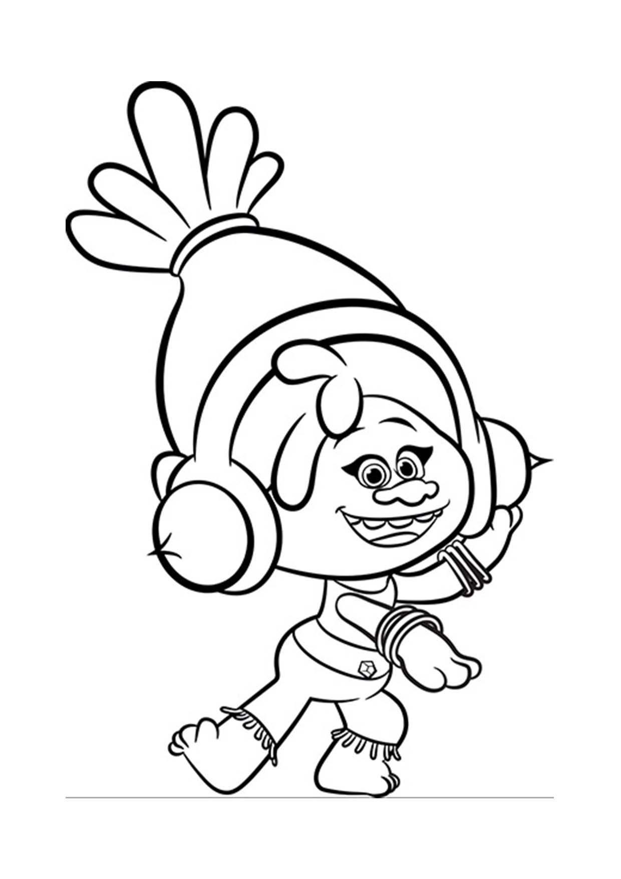 Coloriage Gulli Les Trolls Dj Suki - Gulli à imprimer