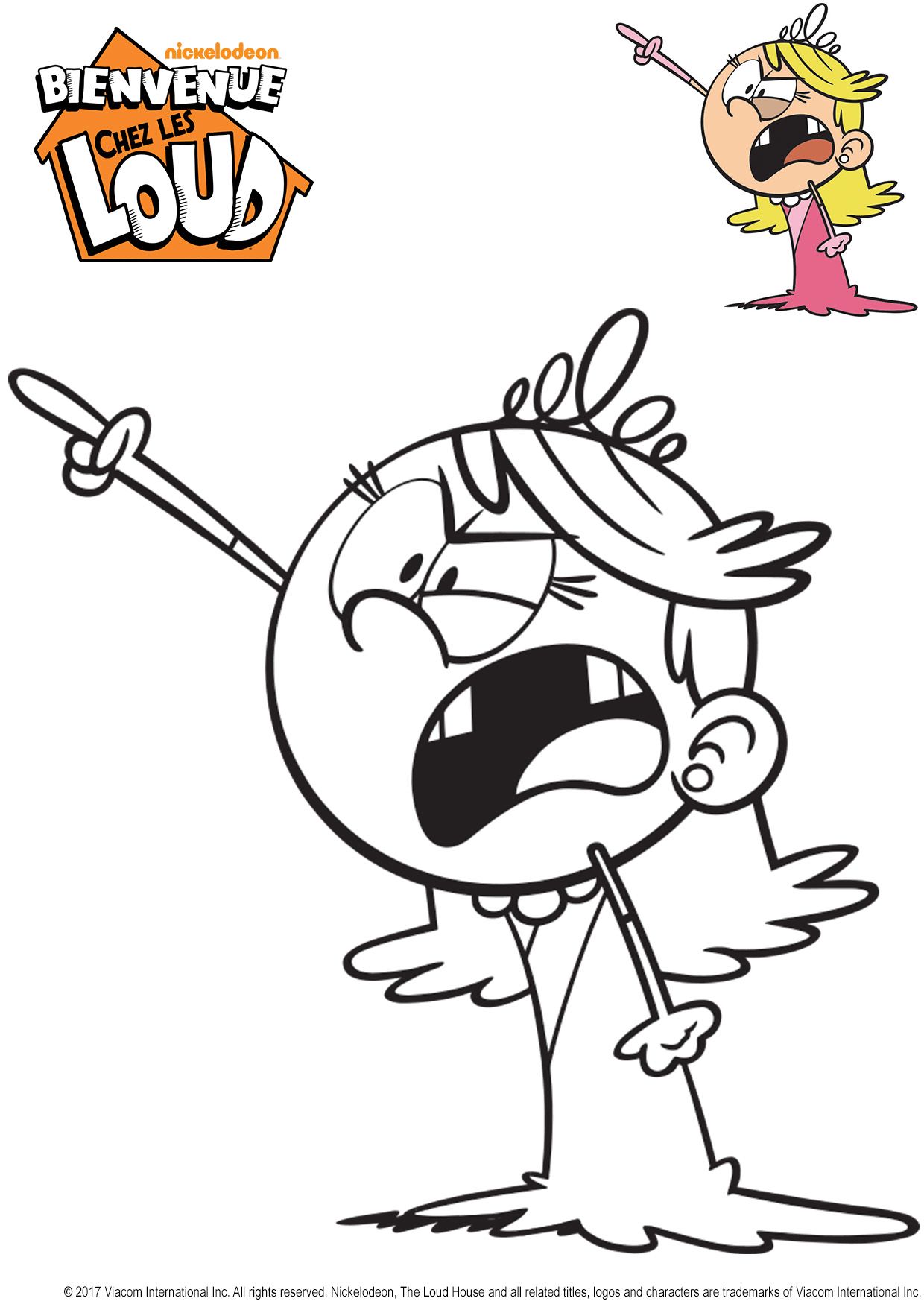 Coloriage Gulli Lola De Bienvenue Chez Les Loud Gulli - Gulli à imprimer