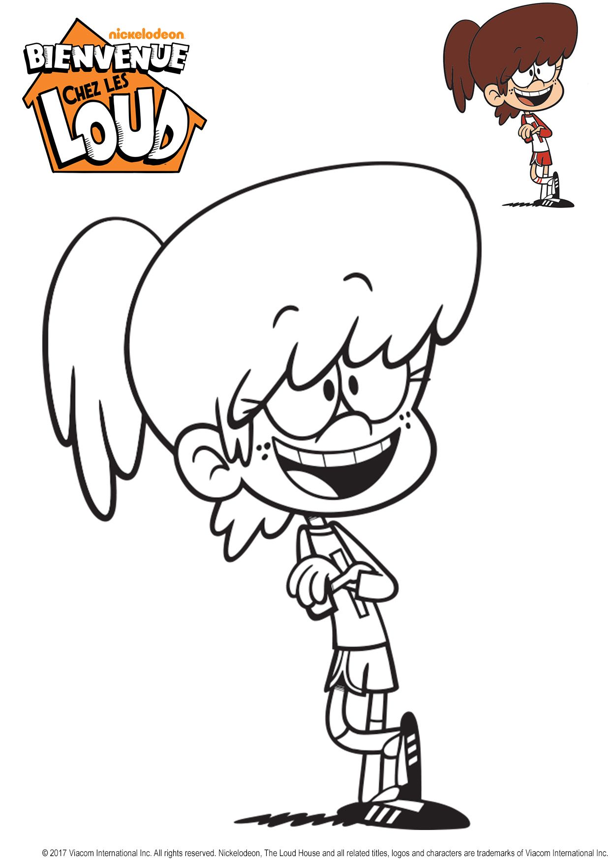 Coloriage Gulli Lynn De Bienvenue Chez Les Loud Gulli - Gulli à imprimer