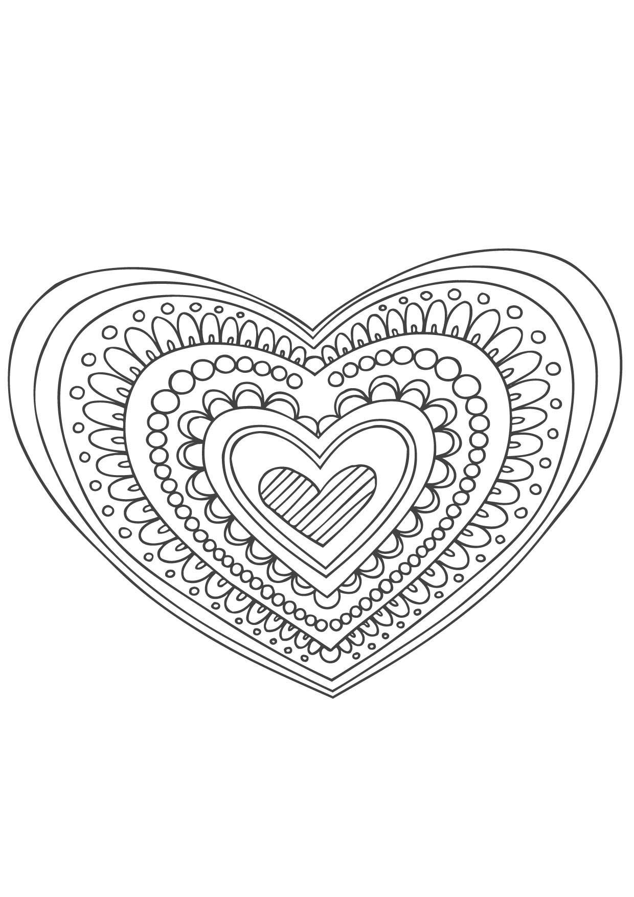 Coloriage Gulli Mandala Cœur - Gulli à imprimer