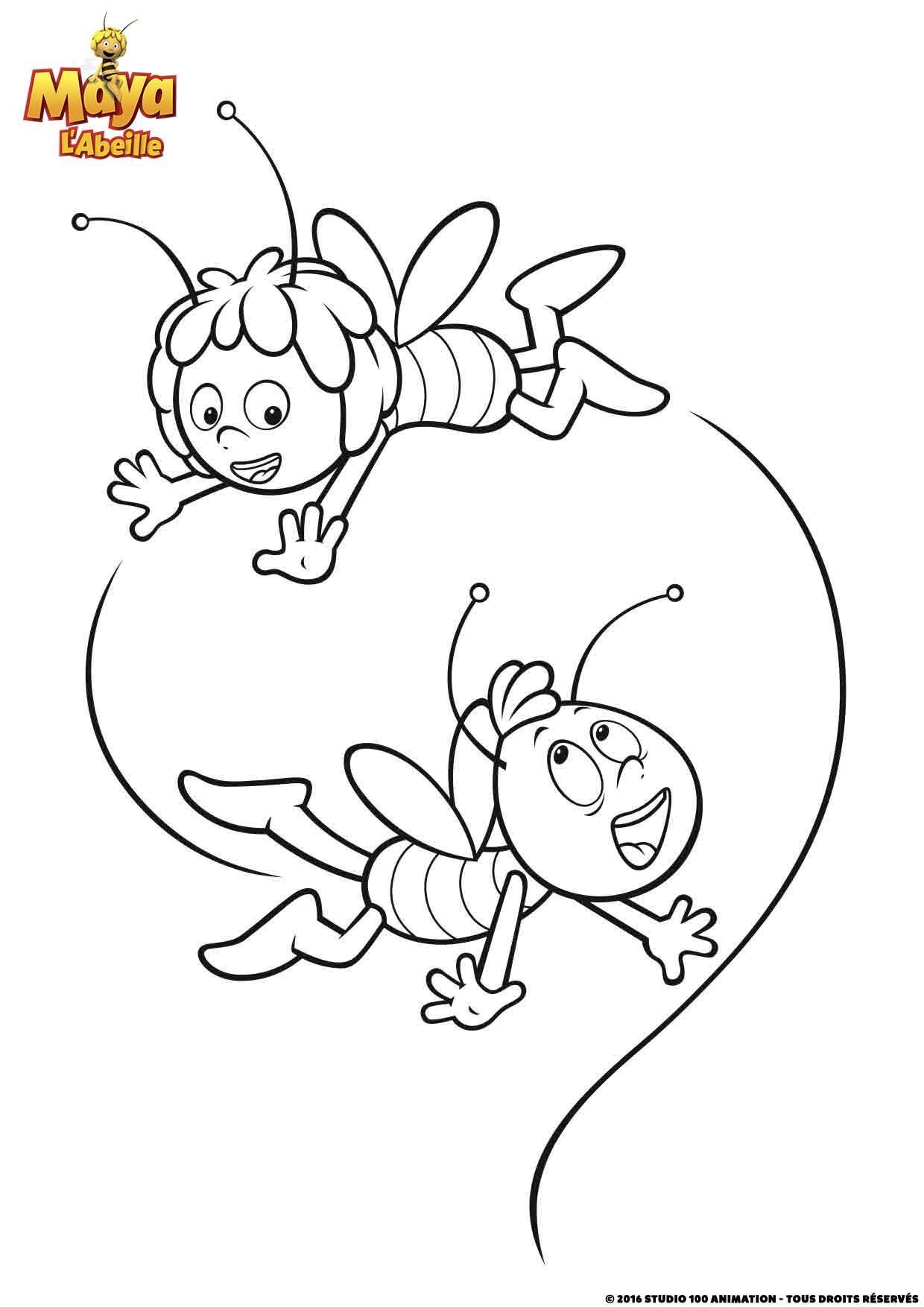 Coloriage Gulli Maya Et Willy S Amusent - Gulli à imprimer