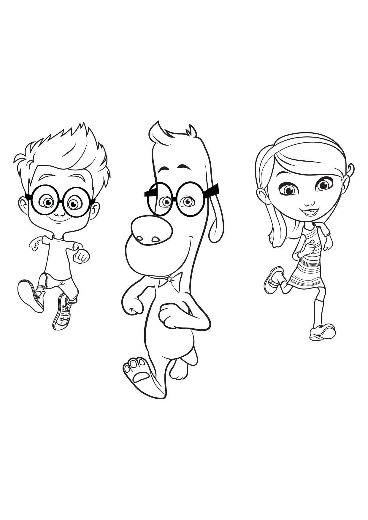 Coloriage Gulli Mrpeabody Sherman Penny Sherman Et Mr Peabody - Gulli à imprimer