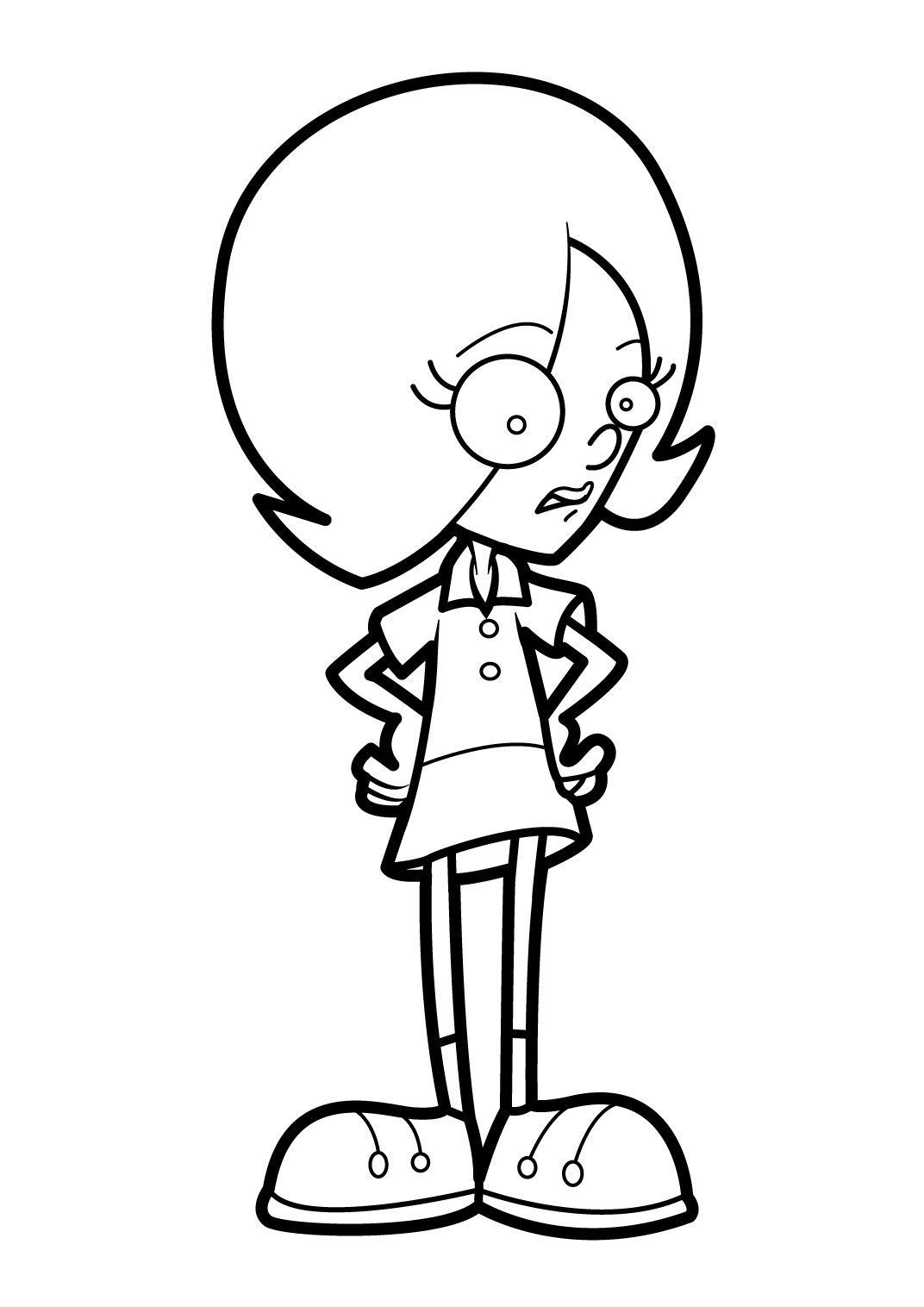 Coloriage Quatre Yeux personnage Gulli stylisé - Gulli à imprimer