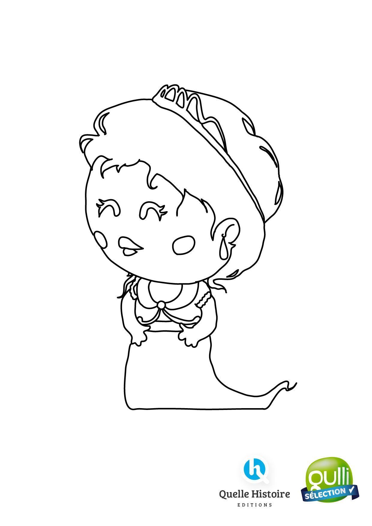 Coloriage Joséphine Bonaparte en robe d'époque - Gulli à imprimer