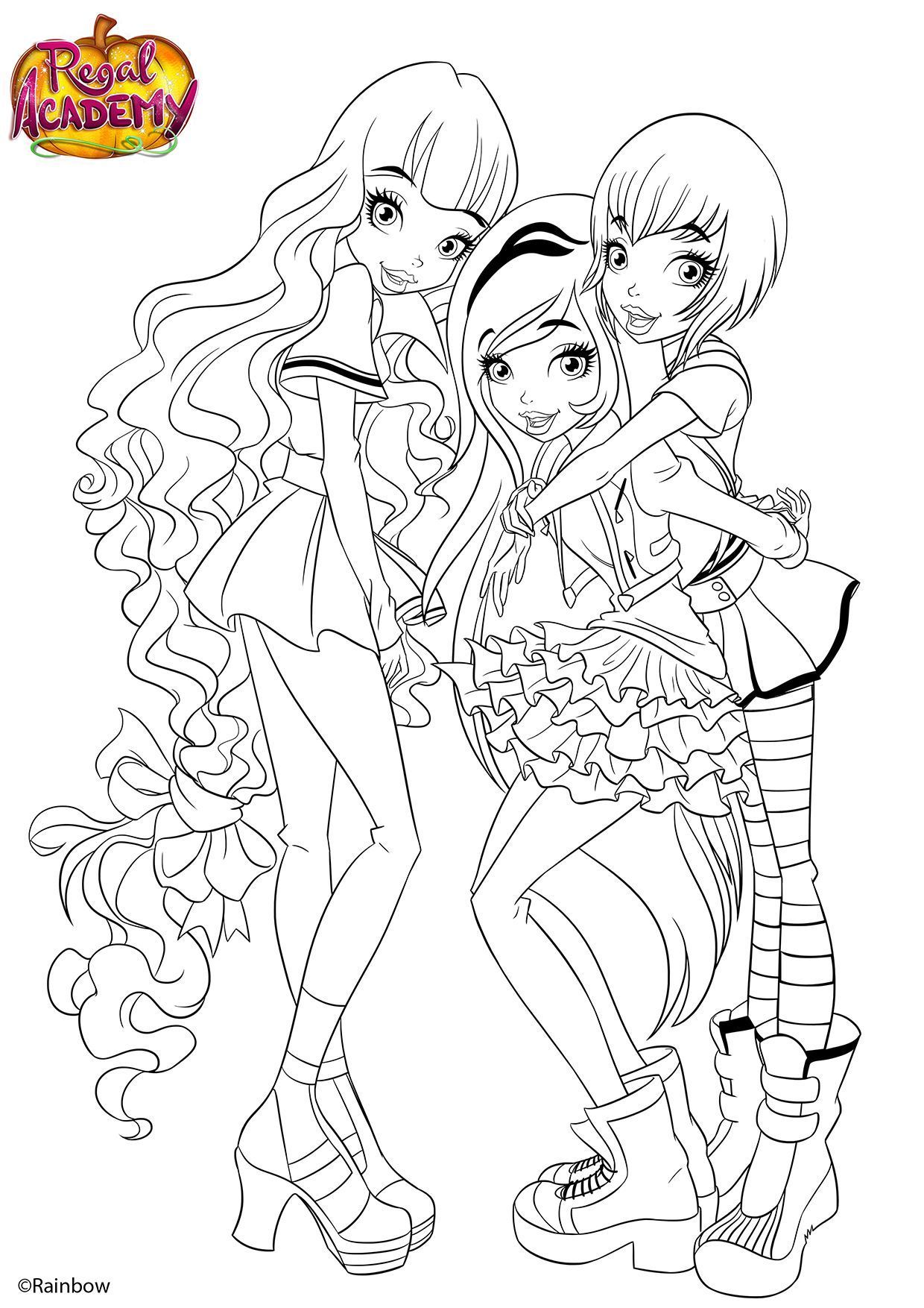 Coloriage Gulli Rose Astoria Et Joy - Gulli à imprimer