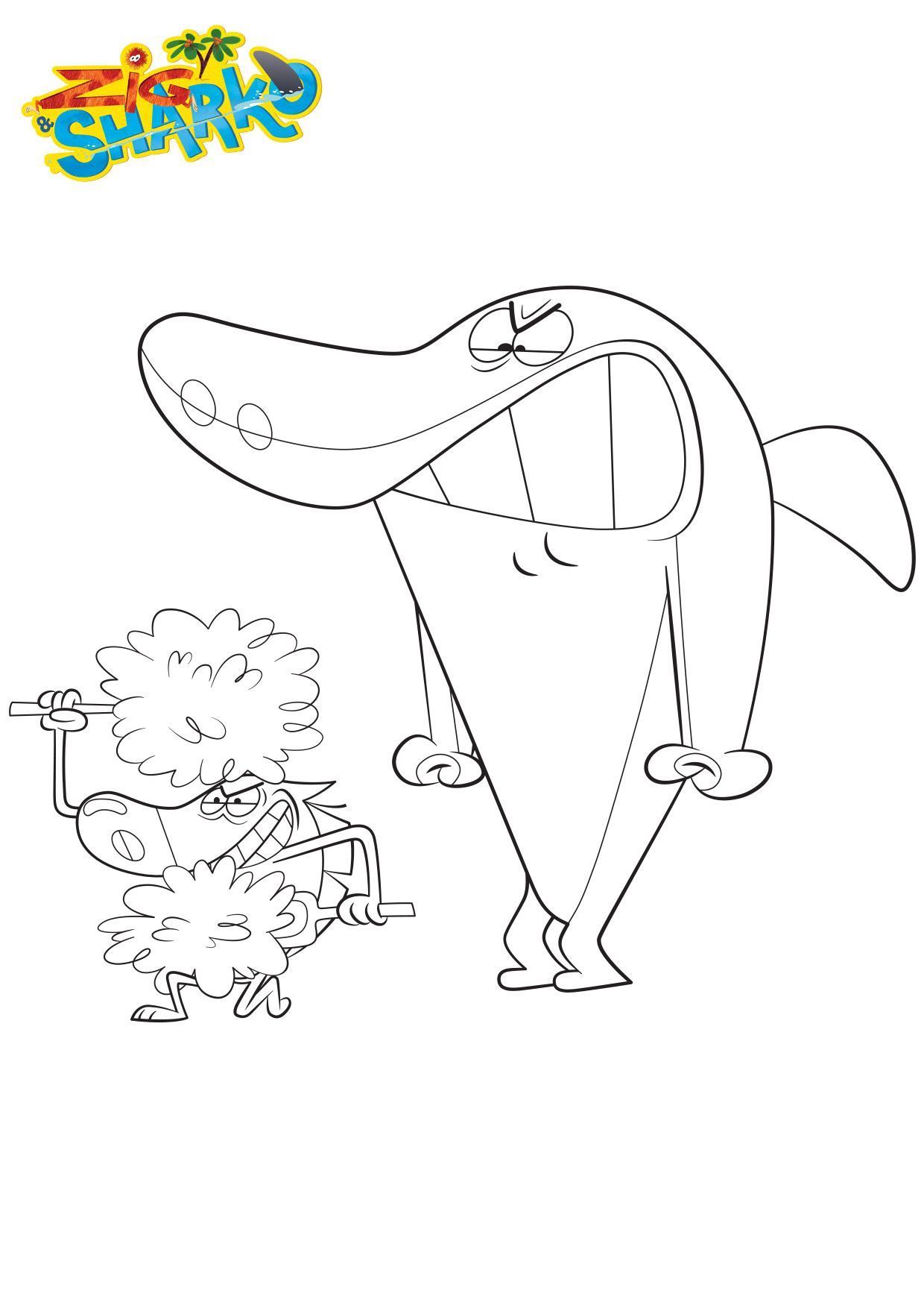 Coloriage Gulli Sharko S Enerve - Gulli à imprimer