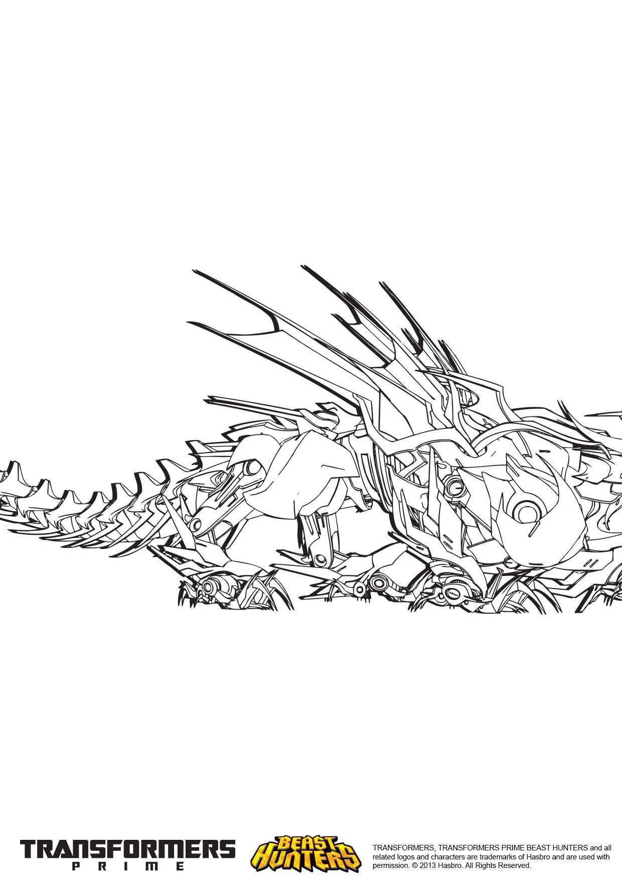 Coloriage Predaking Transformers Prime Beast Hunters - Gulli à imprimer