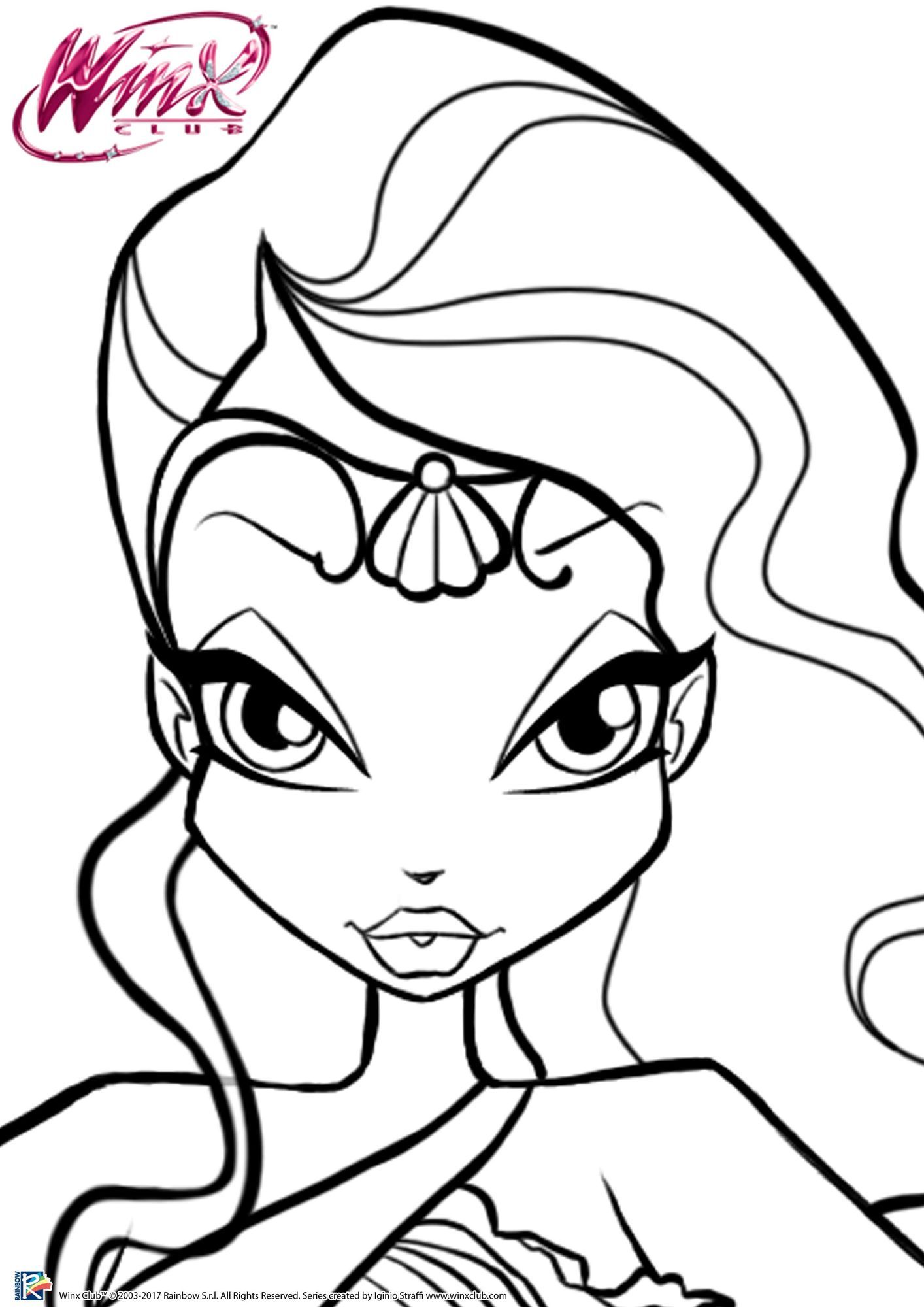 Coloriage Gulli Winx Club Layla Et Les Fuides - Gulli à imprimer