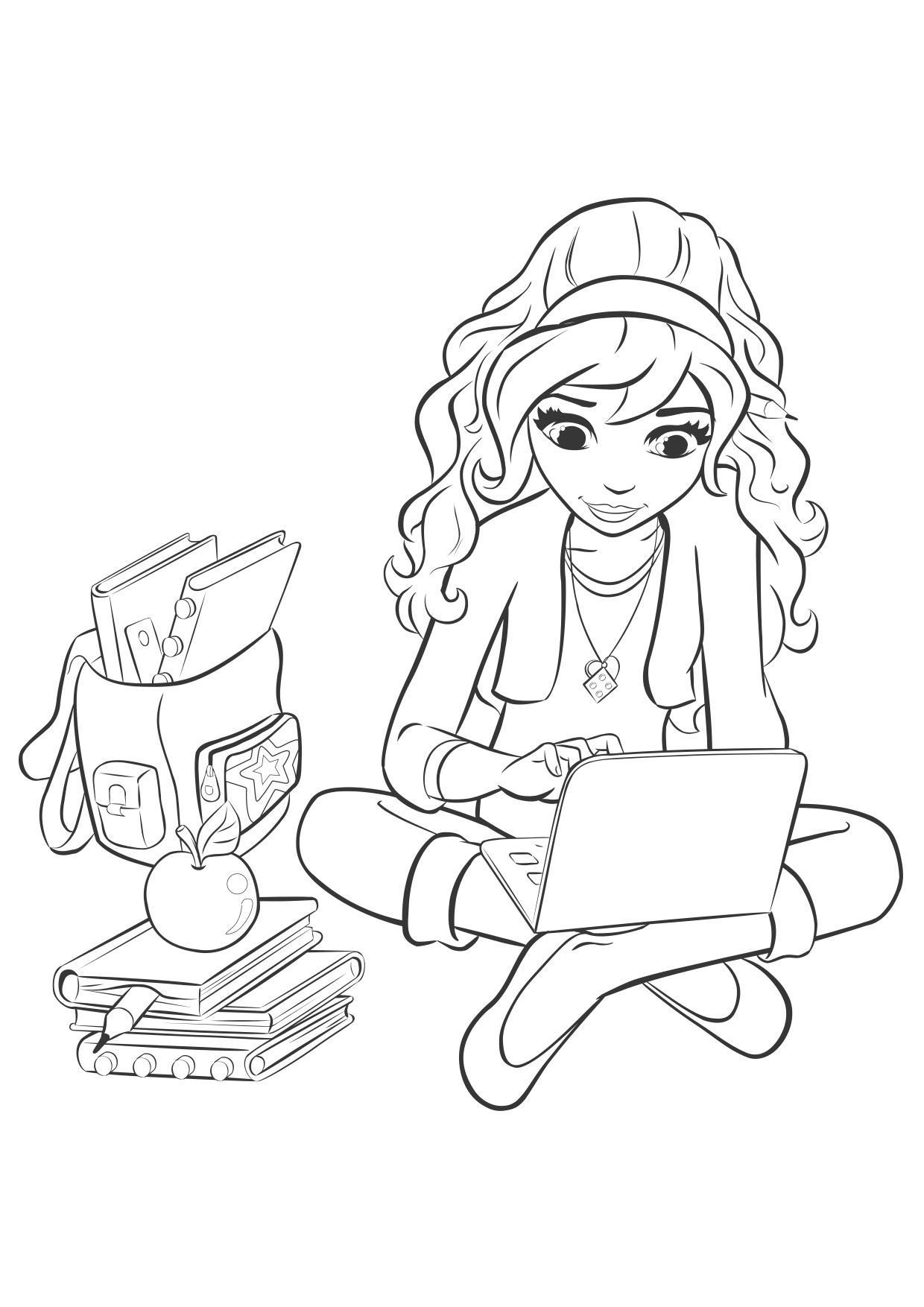 Coloriage Olivia Gulli Friends dans son univers - Gulli à imprimer