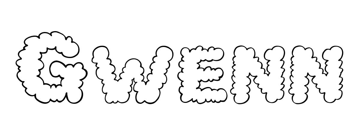 Coloriage Gwenn - Prénom à imprimer