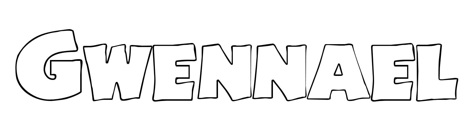 Coloriage Gwennael - Prénom à imprimer