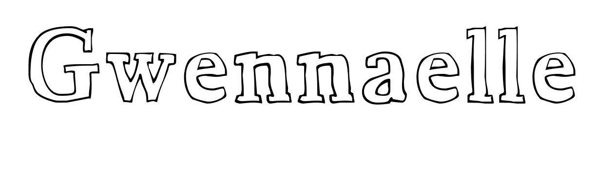 Coloriage Gwennaelle - Prénom à imprimer