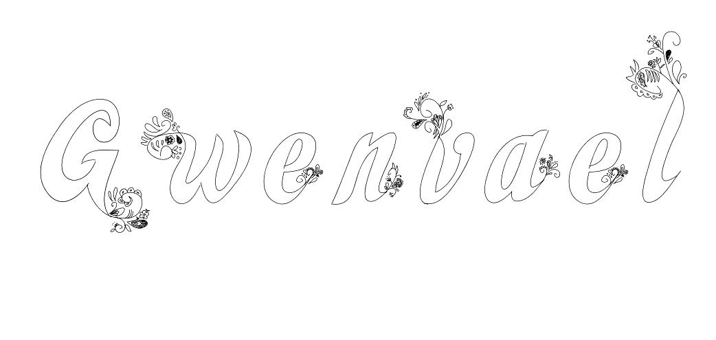 Coloriage Gwenvael - Prénom à imprimer
