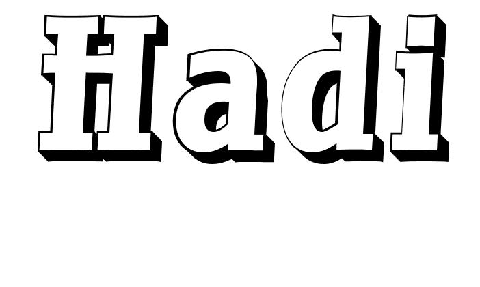 Coloriage Hadi - Prénom à imprimer