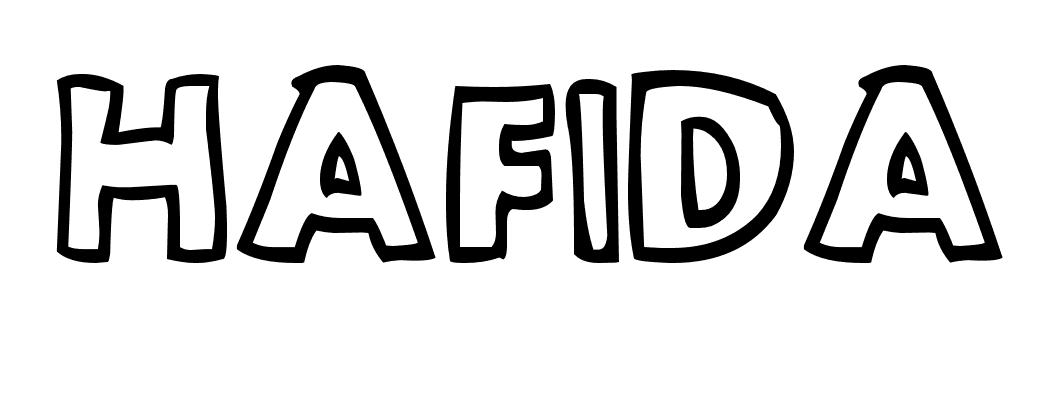 Coloriage Hafida - Prénom à imprimer