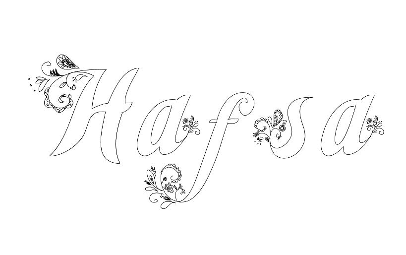 Coloriage Hafsa - Prénom à imprimer