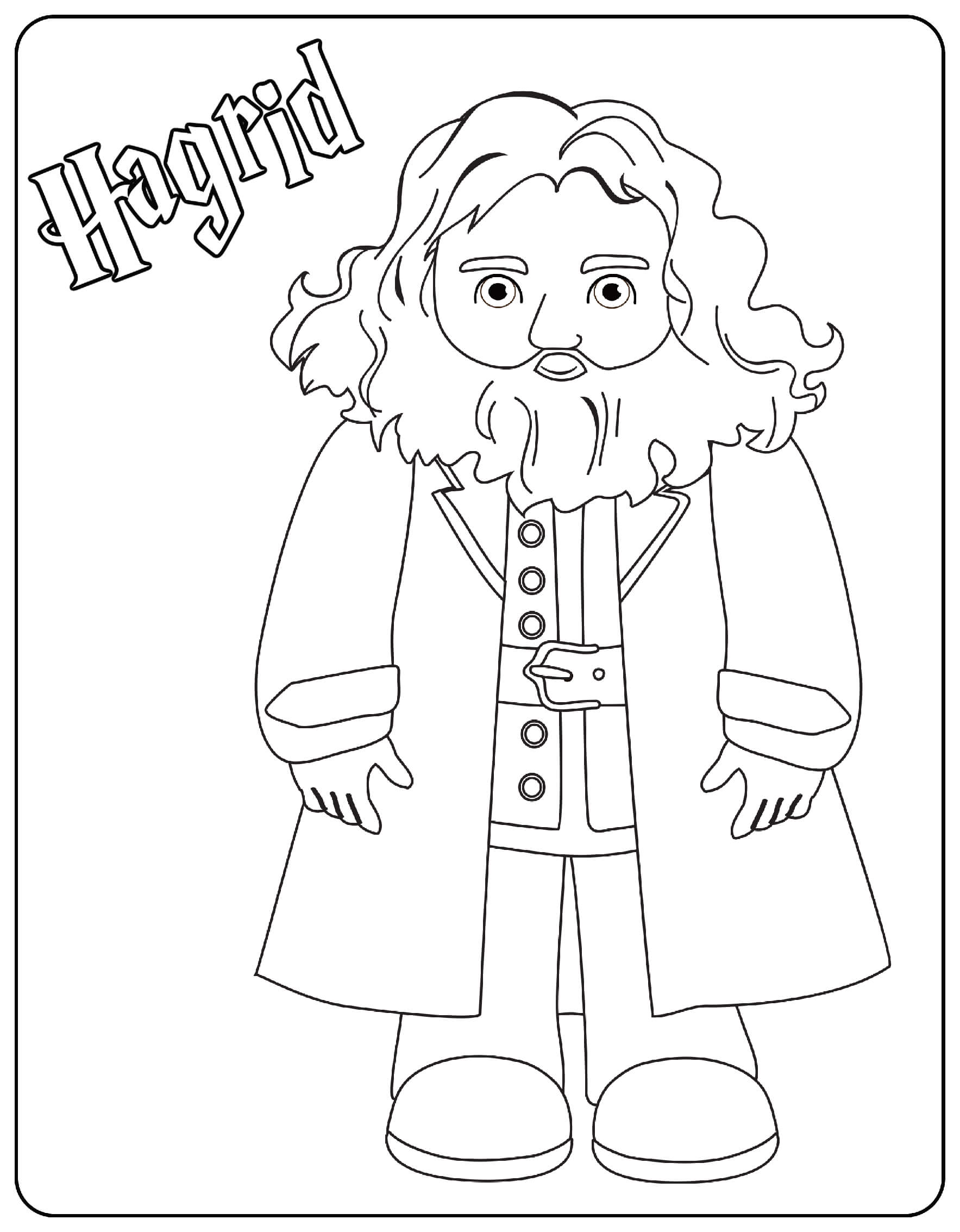 Coloriage Hagrid - Harry potter à imprimer