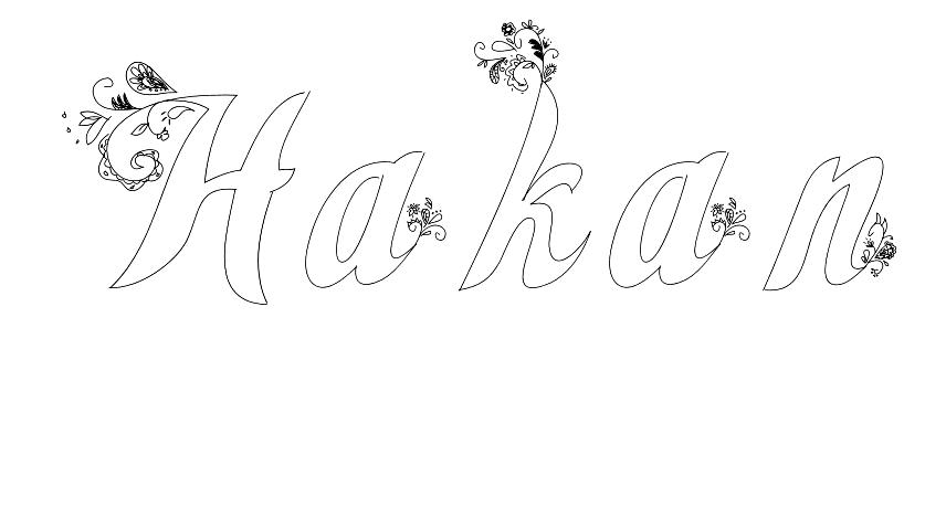 Coloriage Hakan - Prénom à imprimer
