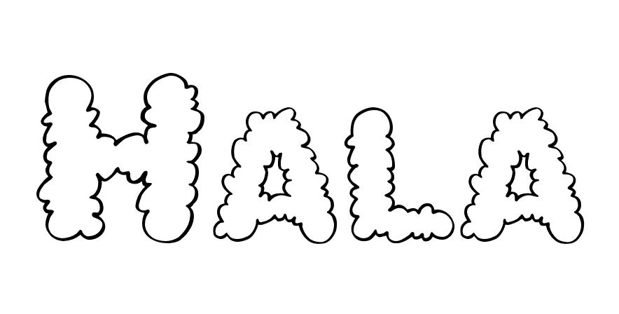 Coloriage Hala - Prénom à imprimer
