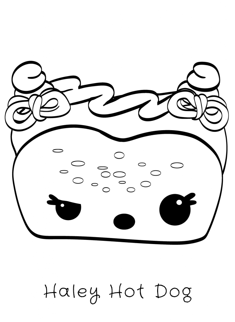 Coloriage Haley Hot Dog - Num noms à imprimer